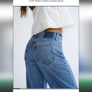 Ambercrombie & Fitch 90'S Baggy Low Rice Women's Blue Jeans